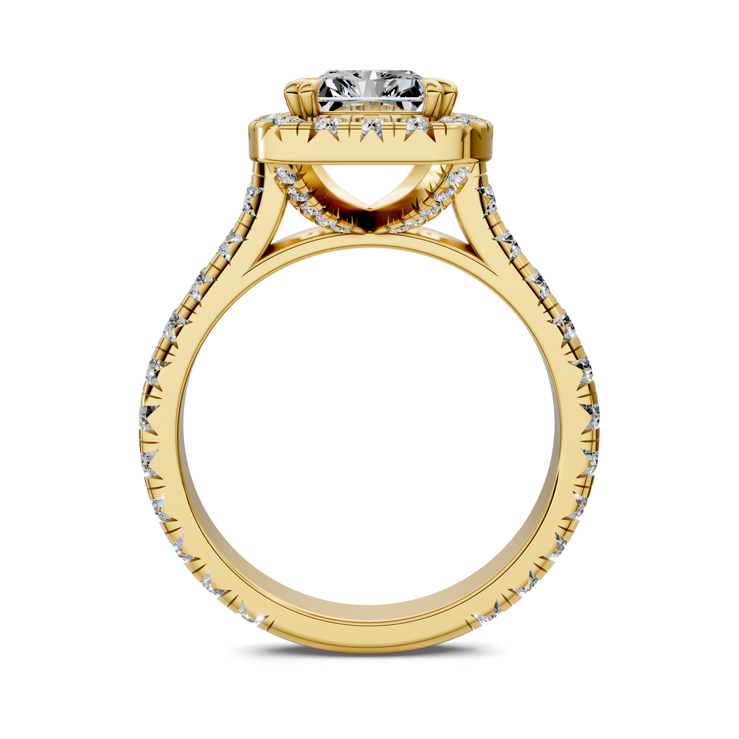 Kiana Halo Cathedral Ring