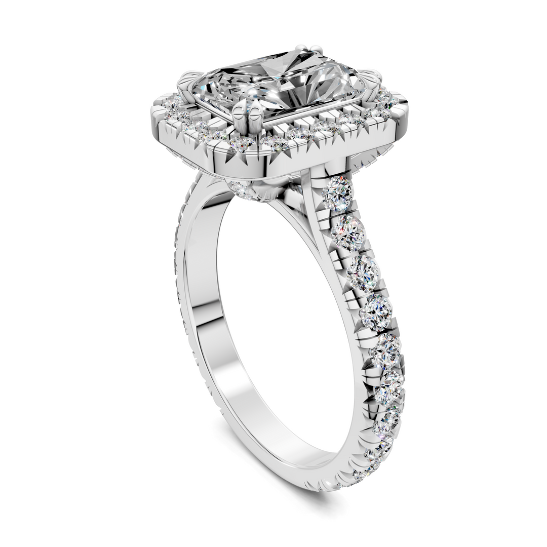 Kiana Halo Cathedral Ring