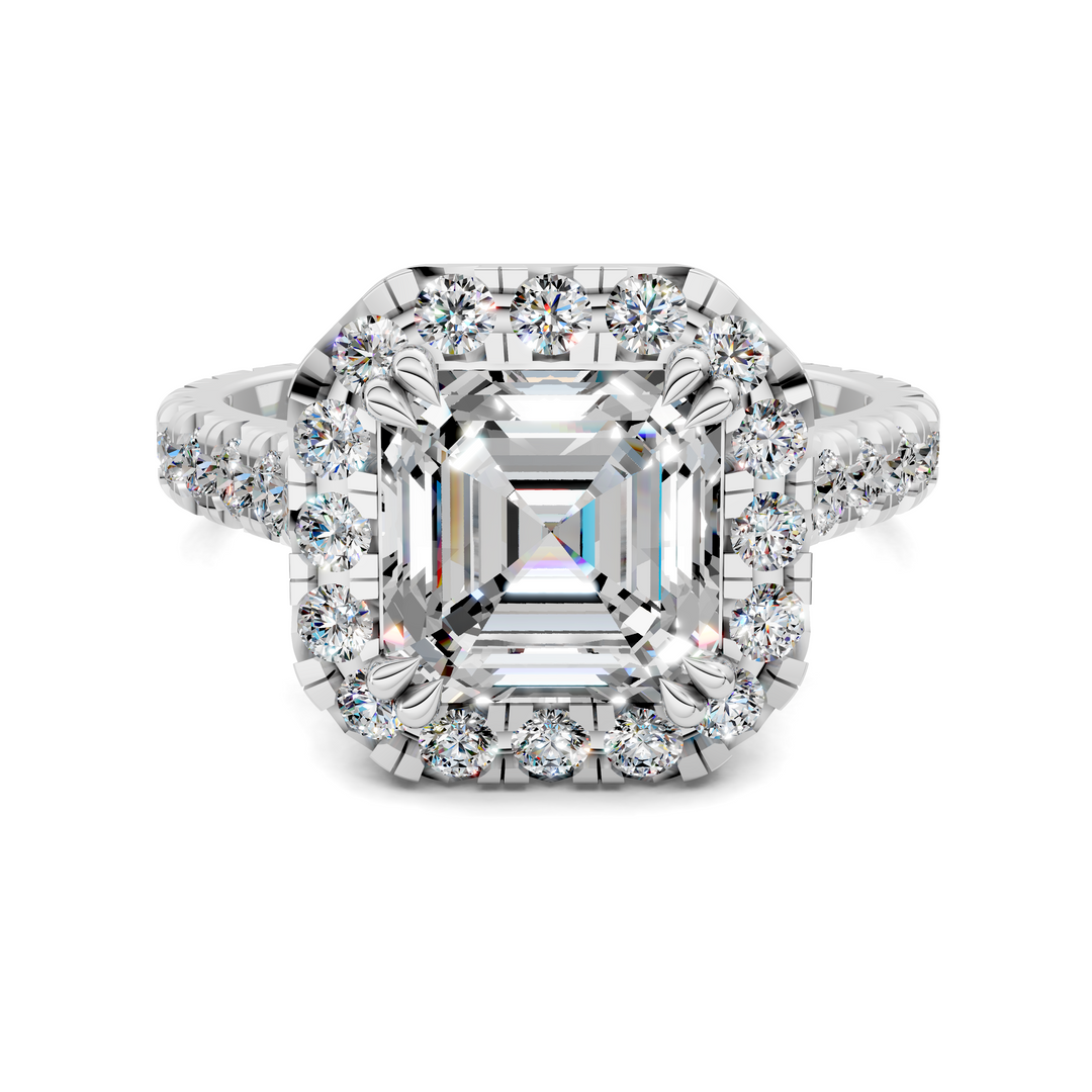 Kiana Halo Cathedral Ring
