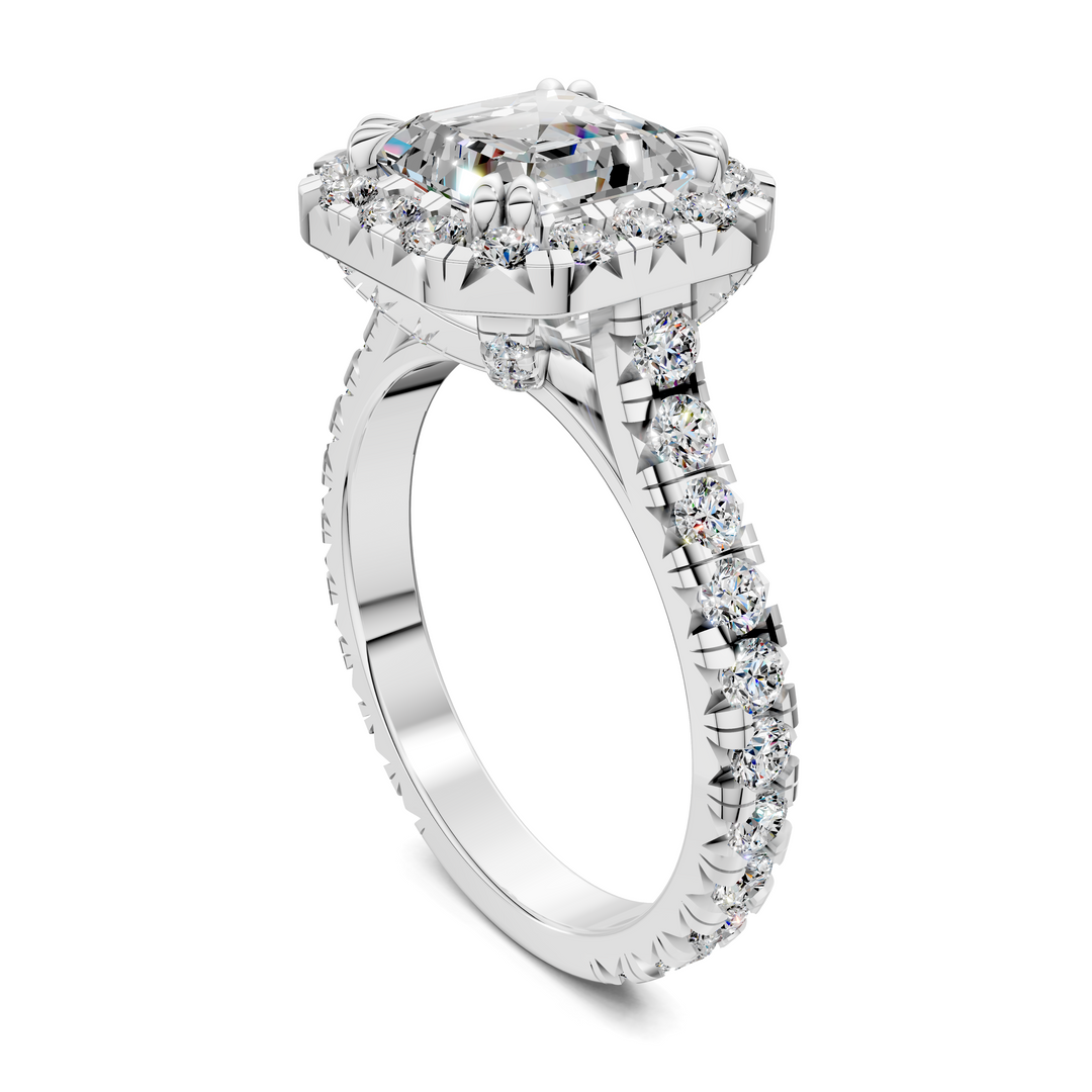 Kiana Halo Cathedral Ring