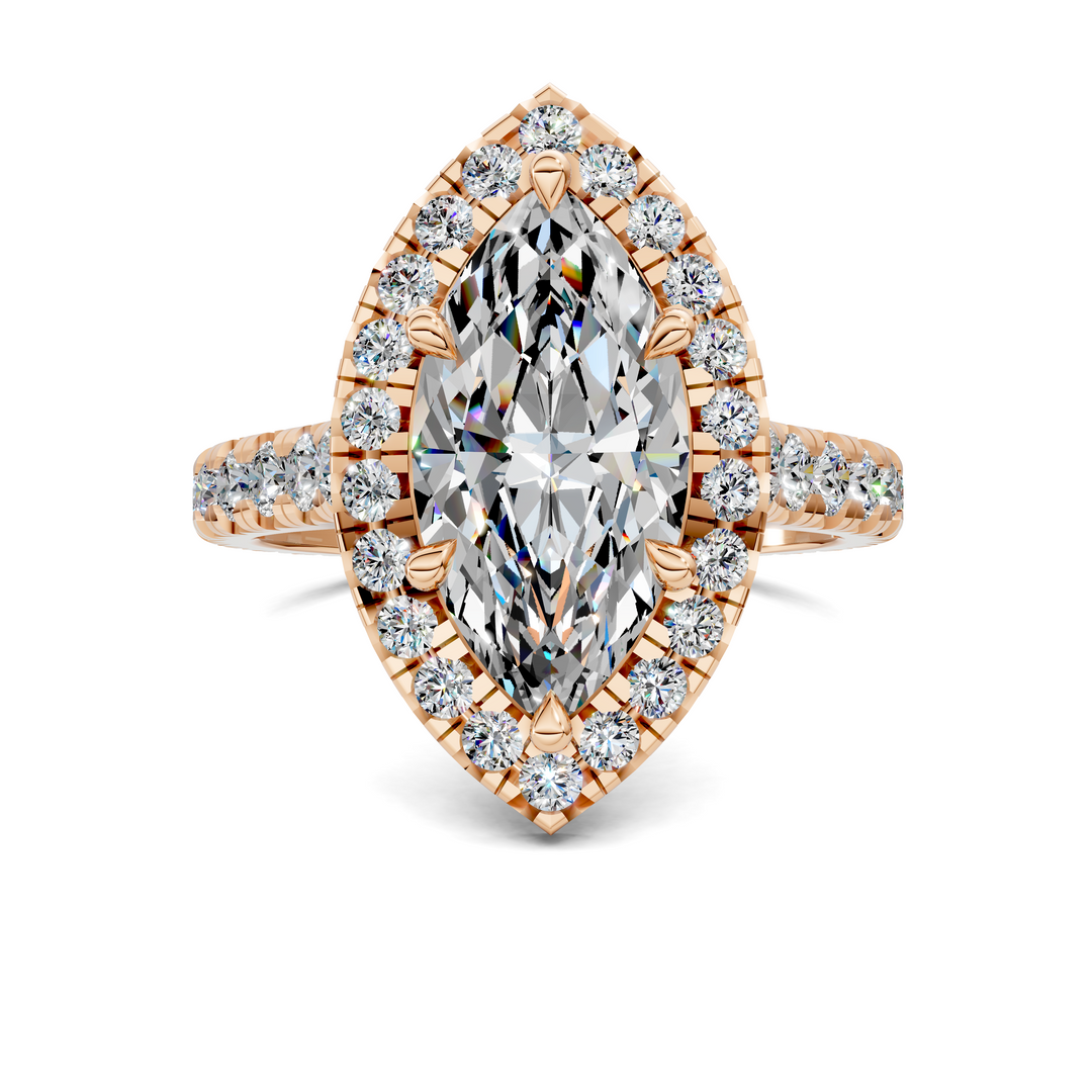 Kiana Halo Cathedral Ring