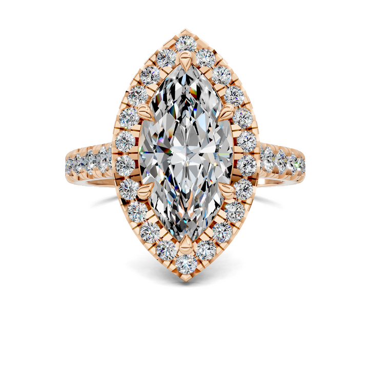 Kiana Halo Cathedral Ring