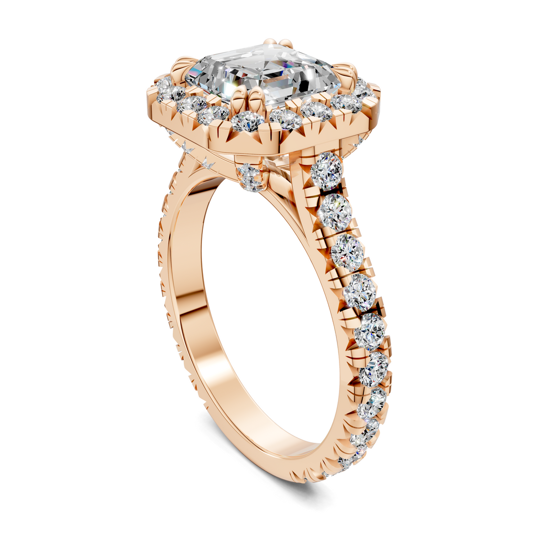 Kiana Halo Cathedral Ring