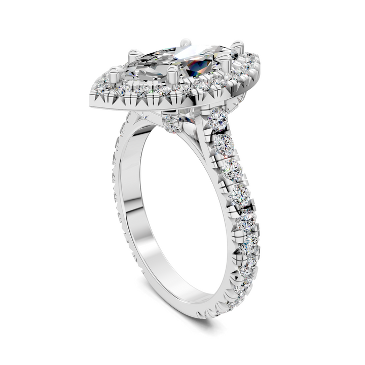 Kiana Halo Cathedral Ring