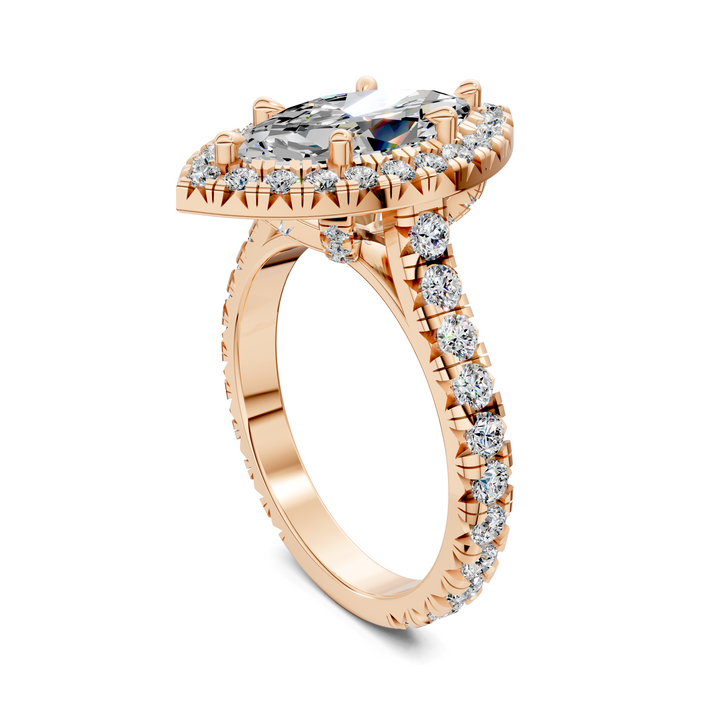 Kiana Halo Cathedral Ring