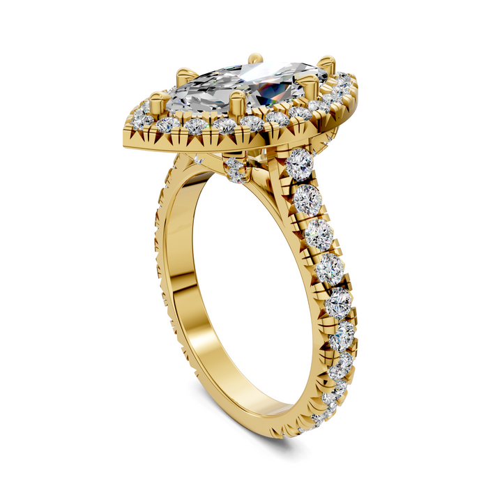 Kiana Halo Cathedral Ring