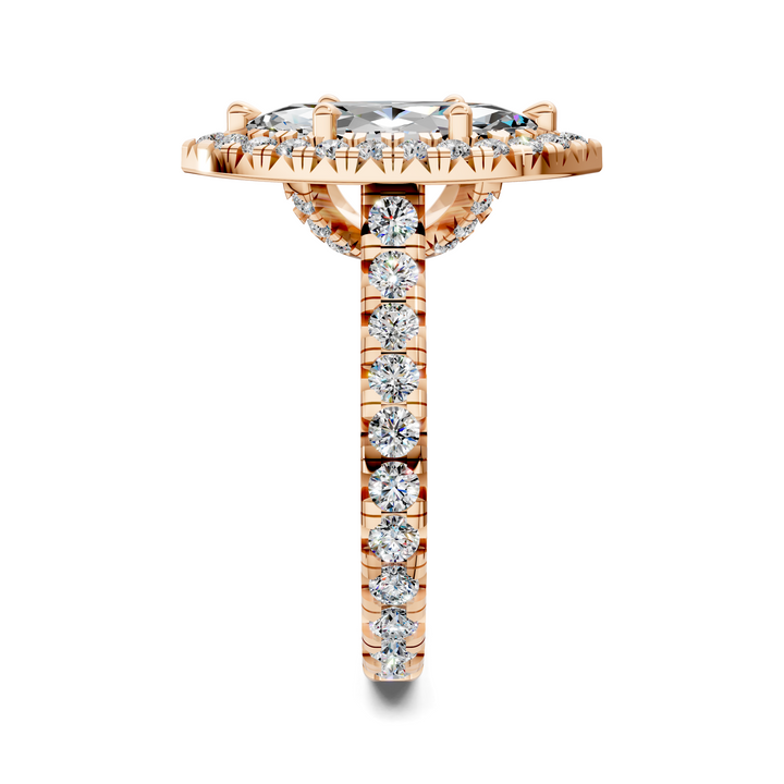Kiana Halo Cathedral Ring