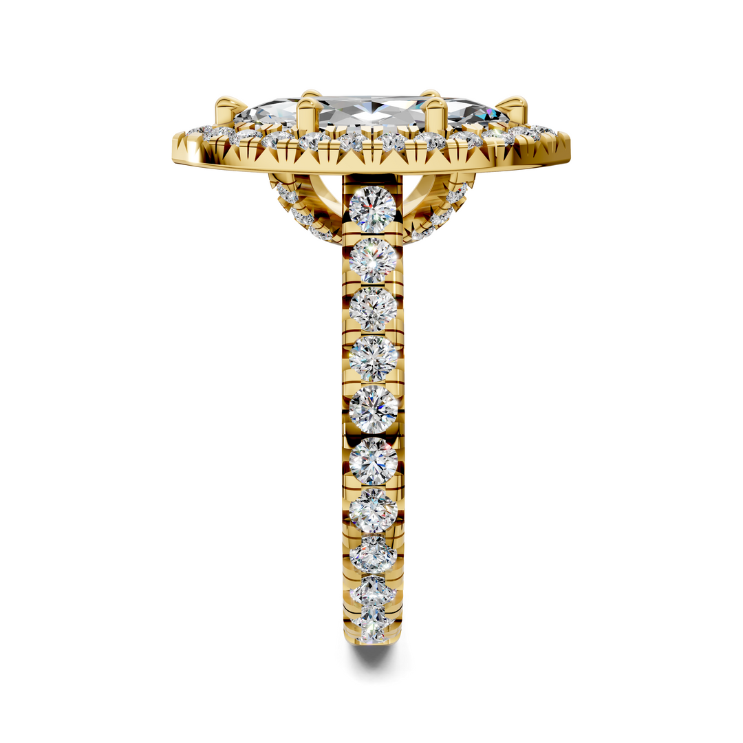 Kiana Halo Cathedral Ring