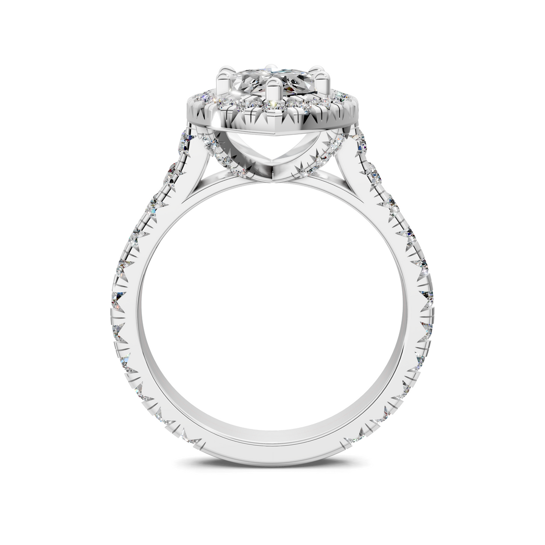 Kiana Halo Cathedral Ring