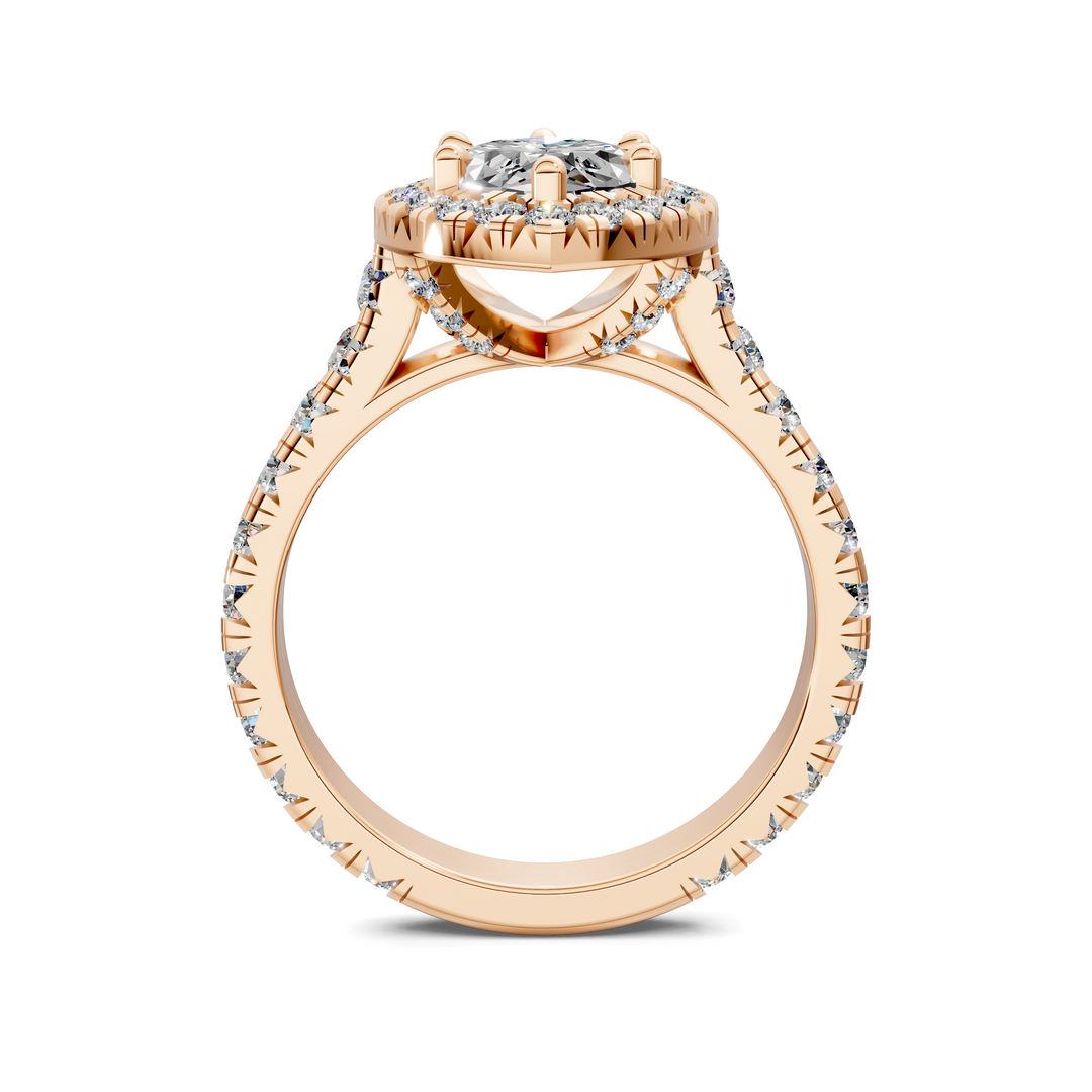Kiana Halo Cathedral Ring
