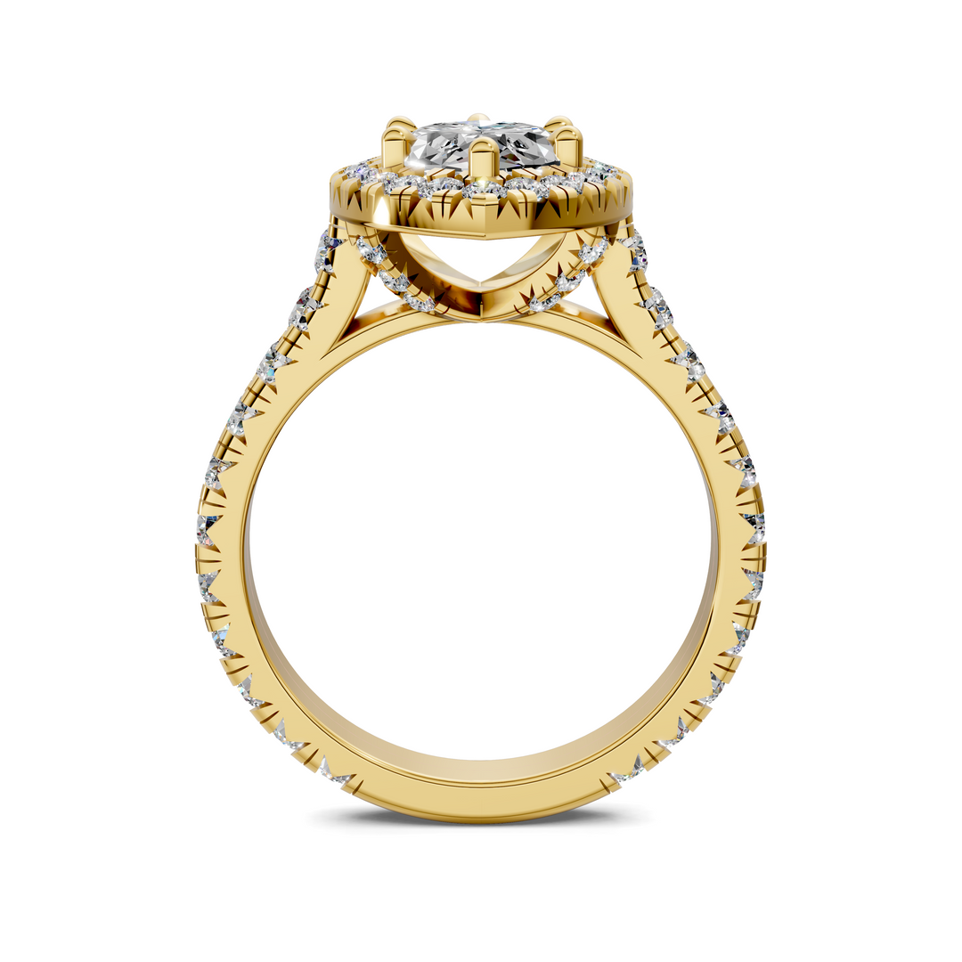 Kiana Halo Cathedral Ring