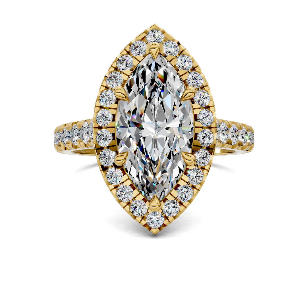 Kiana Halo Cathedral Ring