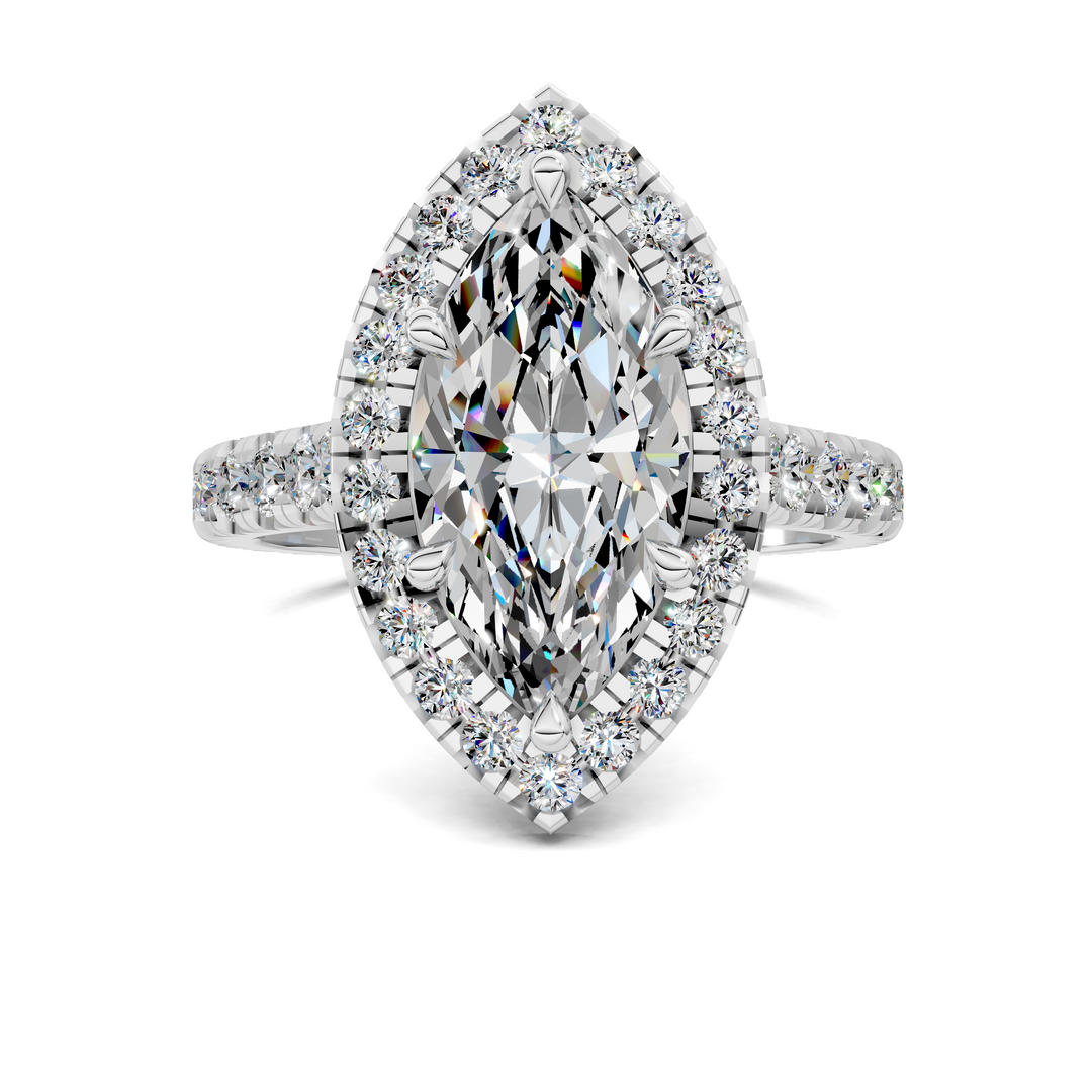 Kiana Halo Cathedral Ring