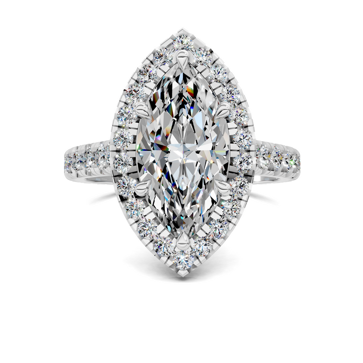 Kiana Halo Cathedral Ring