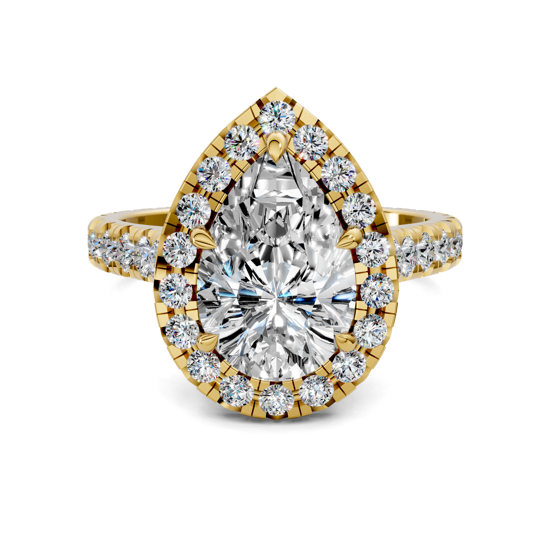 Kiana Halo Cathedral Ring