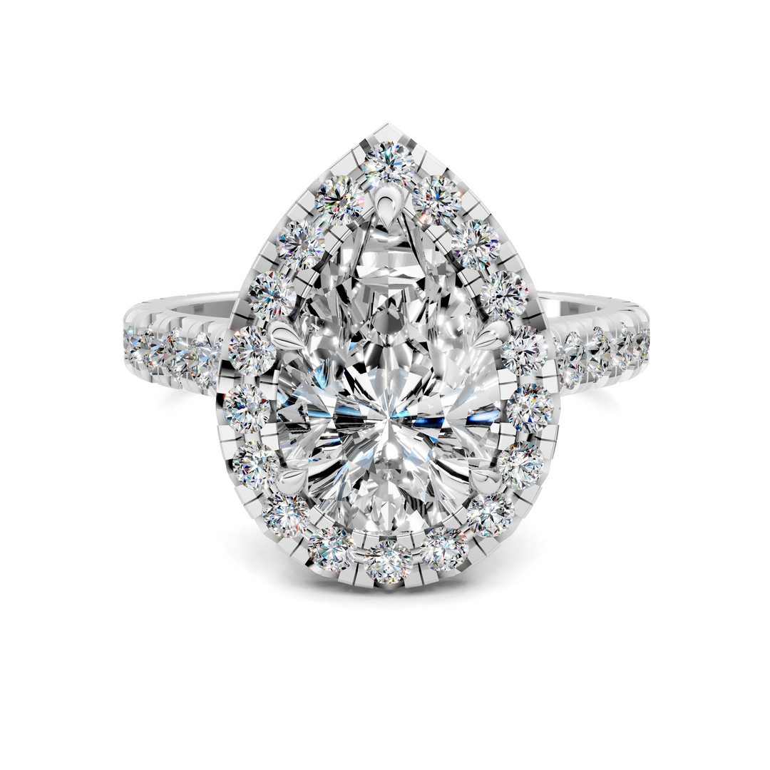 Kiana Halo Cathedral Ring