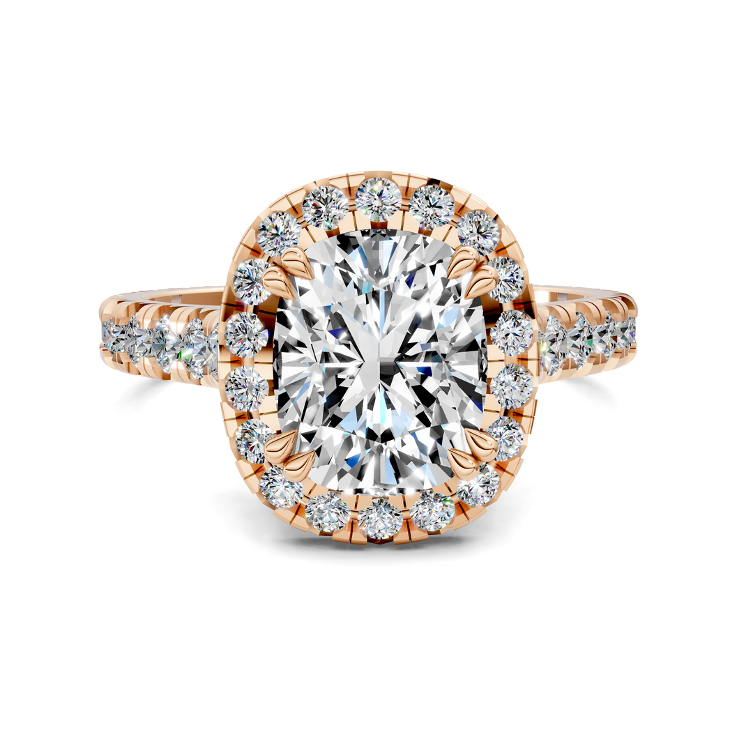 Kiana Halo Cathedral Ring