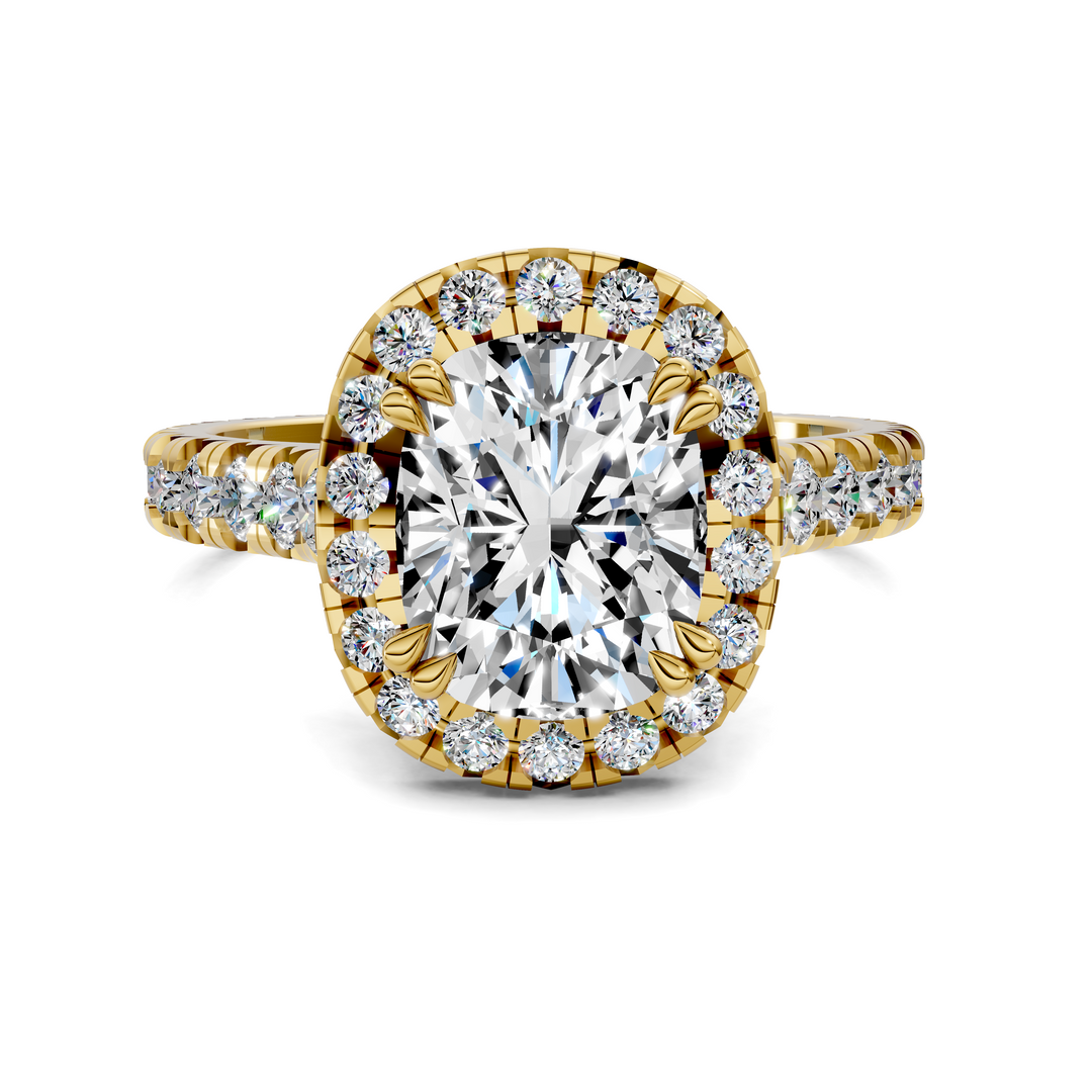 Kiana Halo Cathedral Ring