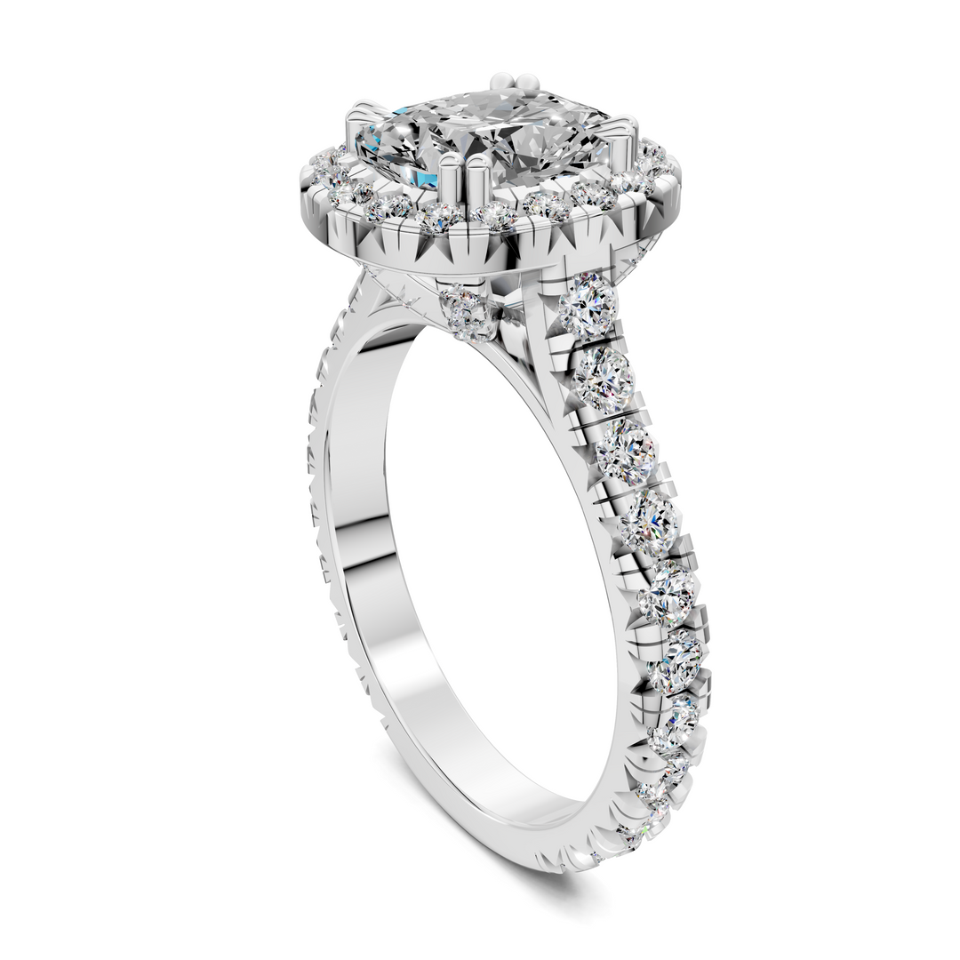 Kiana Halo Cathedral Ring