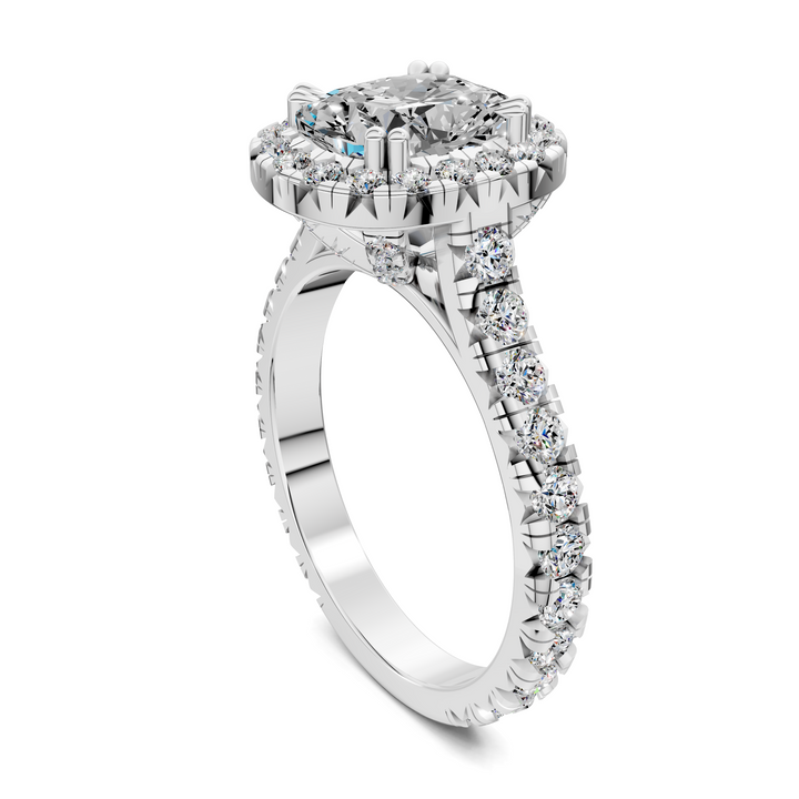 Kiana Halo Cathedral Ring