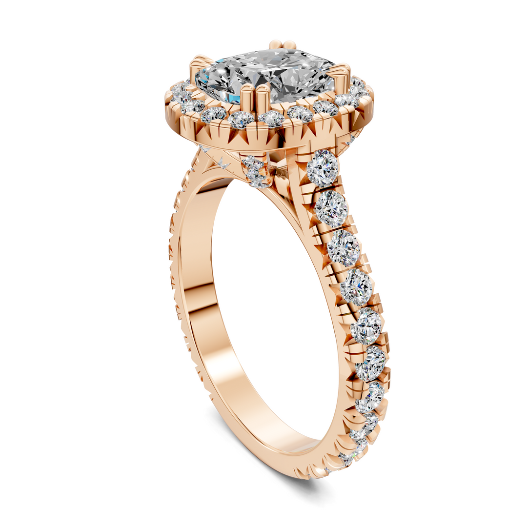 Kiana Halo Cathedral Ring