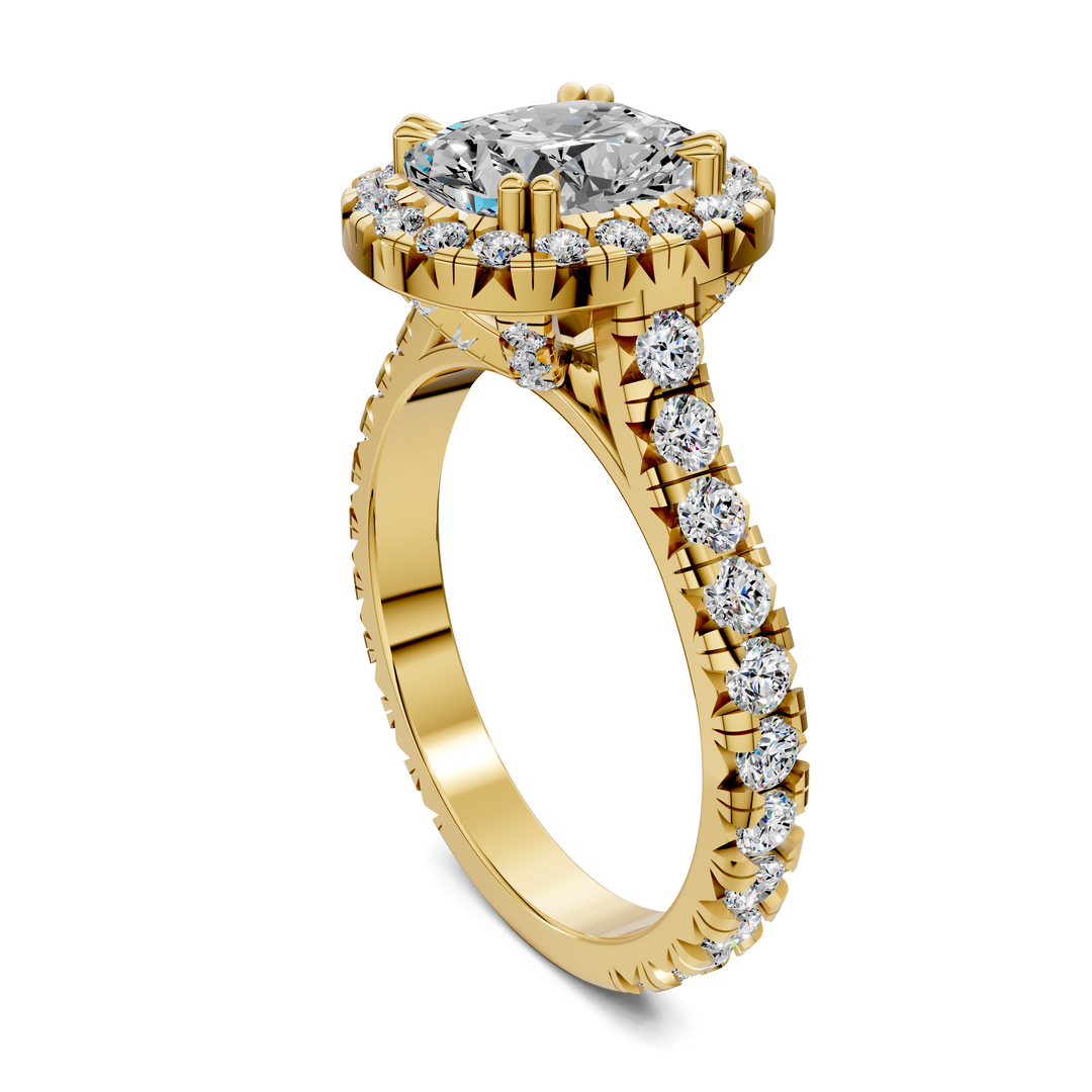 Kiana Halo Cathedral Ring