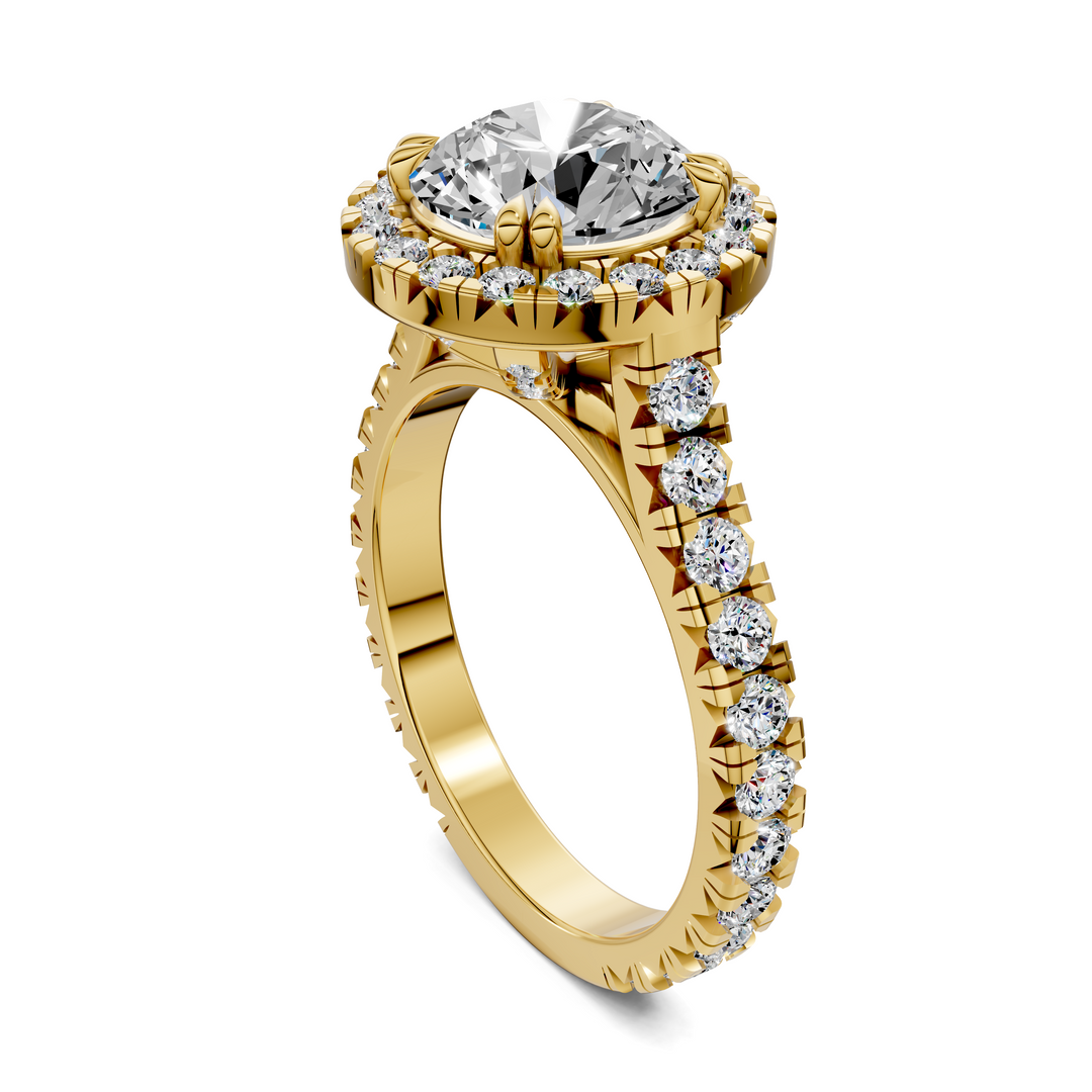 Kiana Halo Cathedral Ring