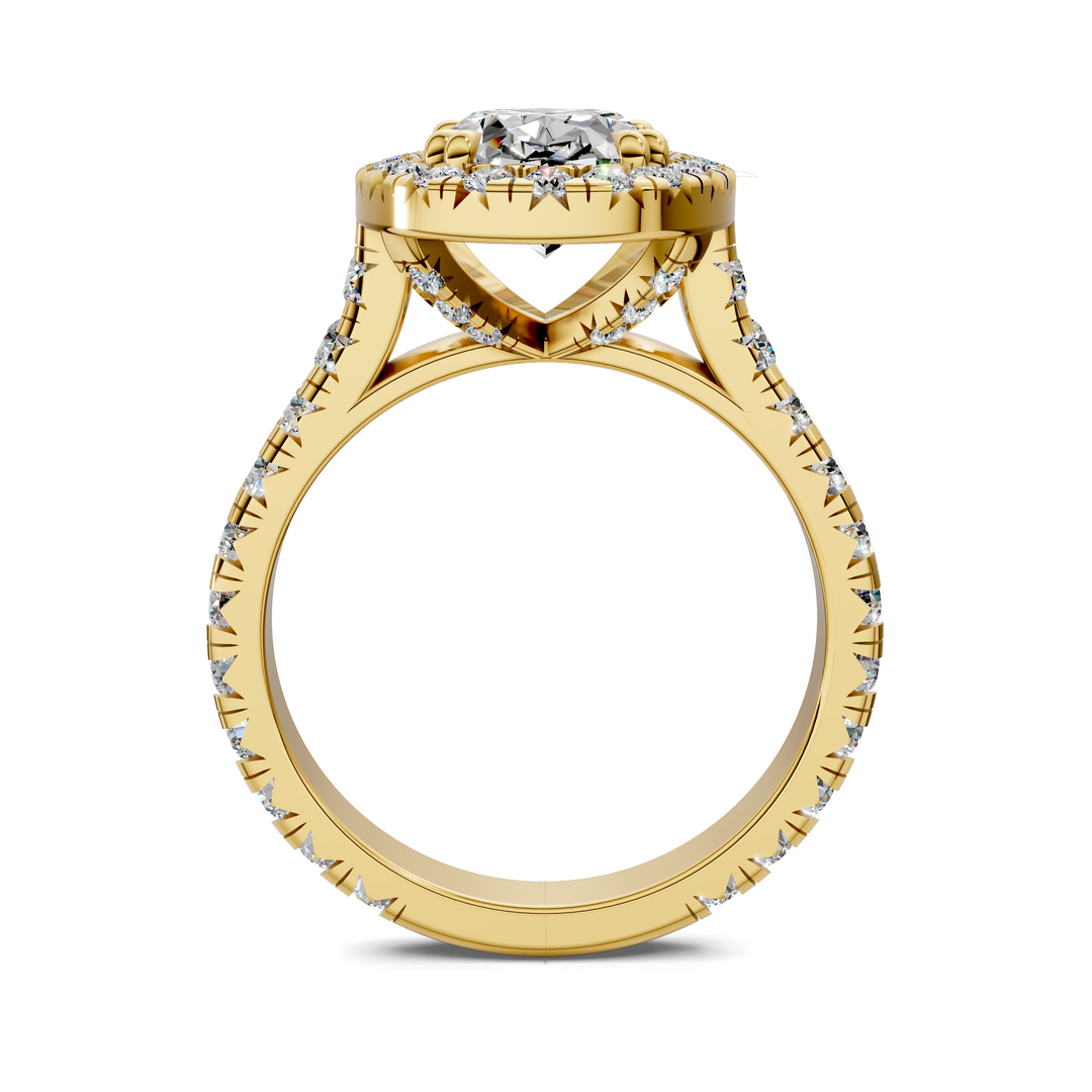 Kiana Halo Cathedral Ring
