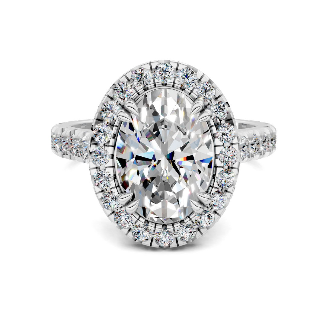 Kiana Halo Cathedral Ring