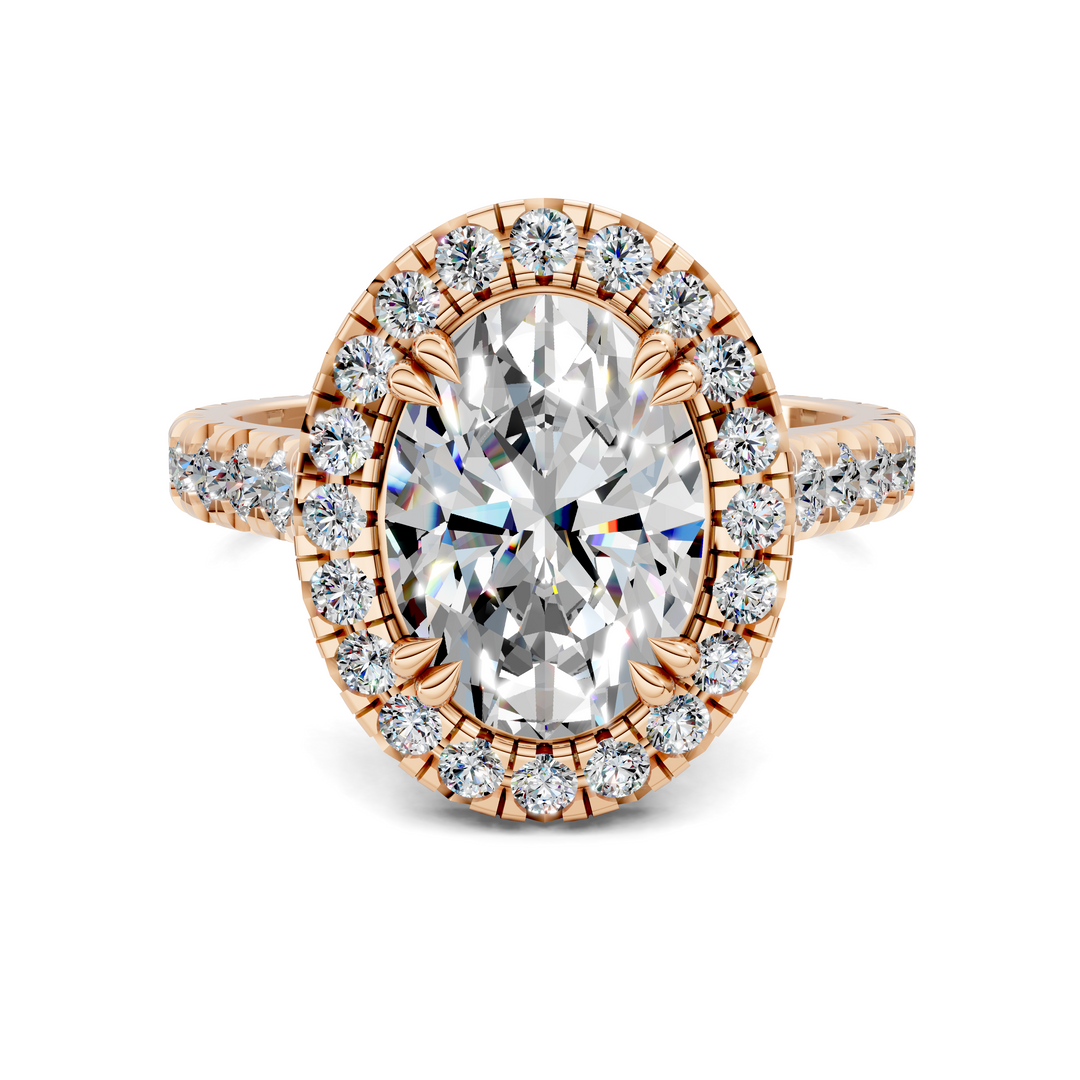 Kiana Halo Cathedral Ring