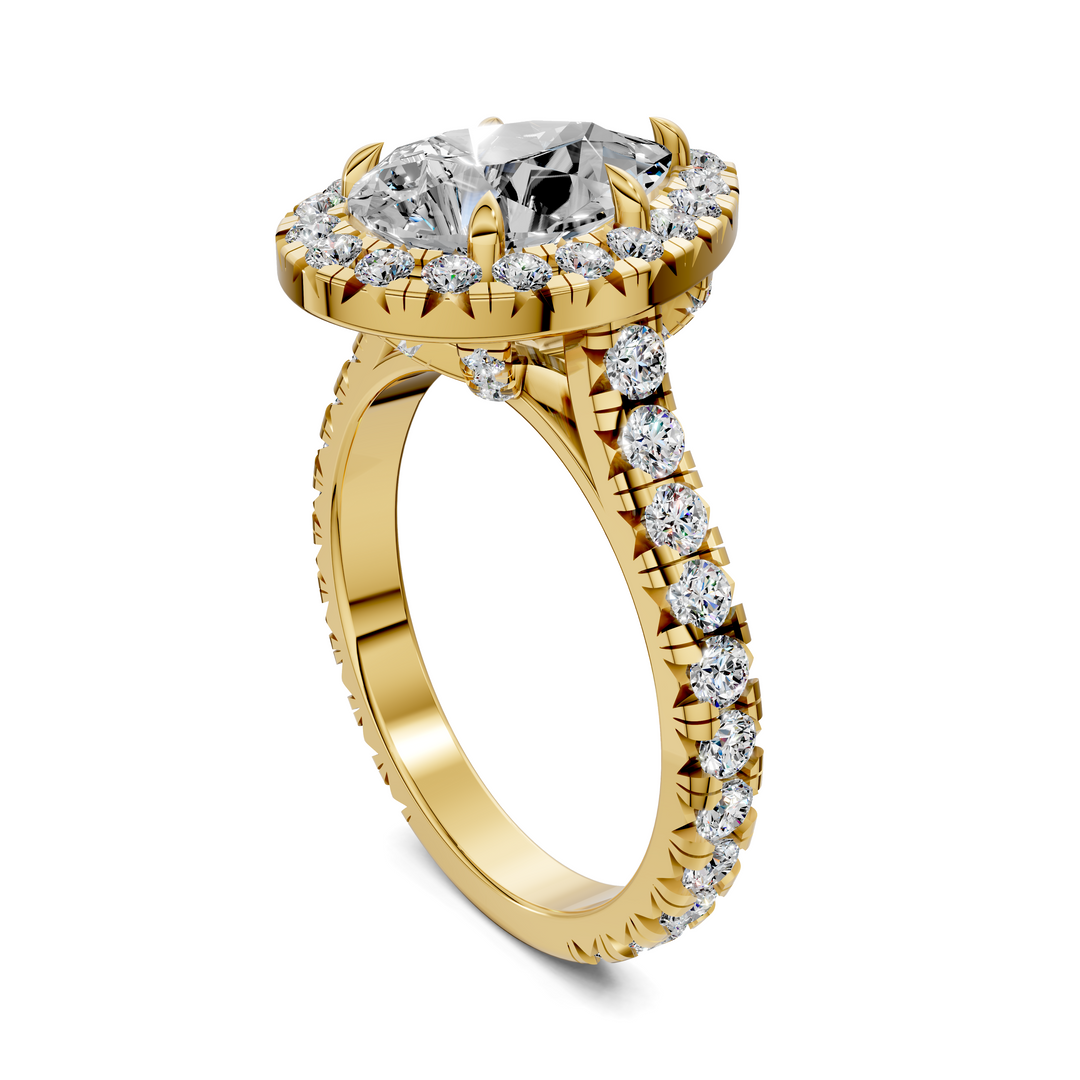 Kiana Halo Cathedral Ring