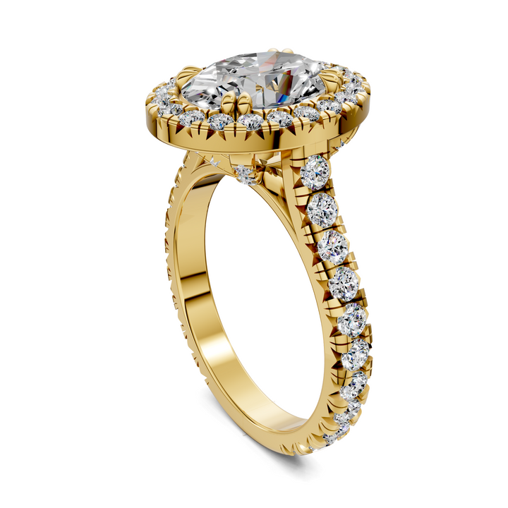 Kiana Halo Cathedral Ring
