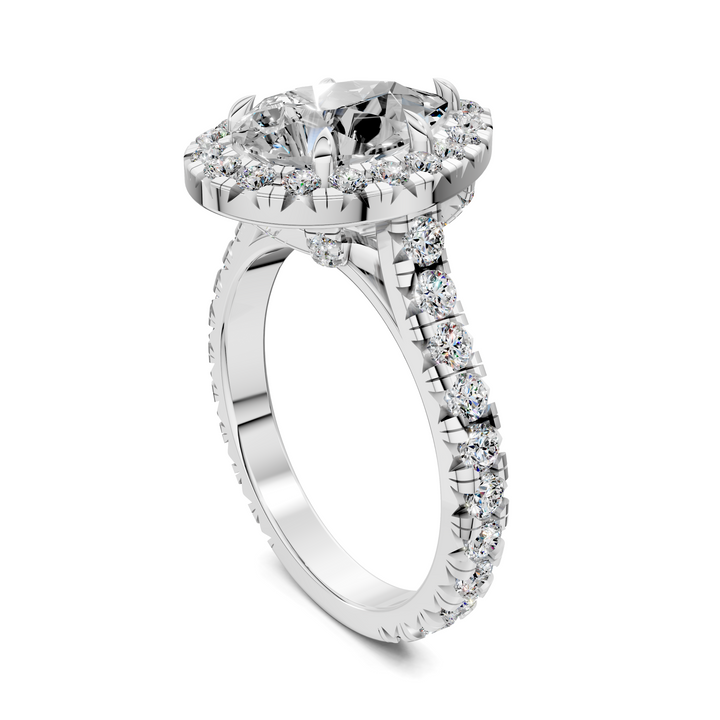 Kiana Halo Cathedral Ring