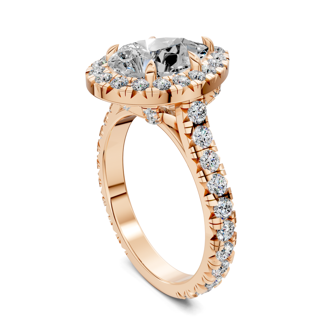 Kiana Halo Cathedral Ring