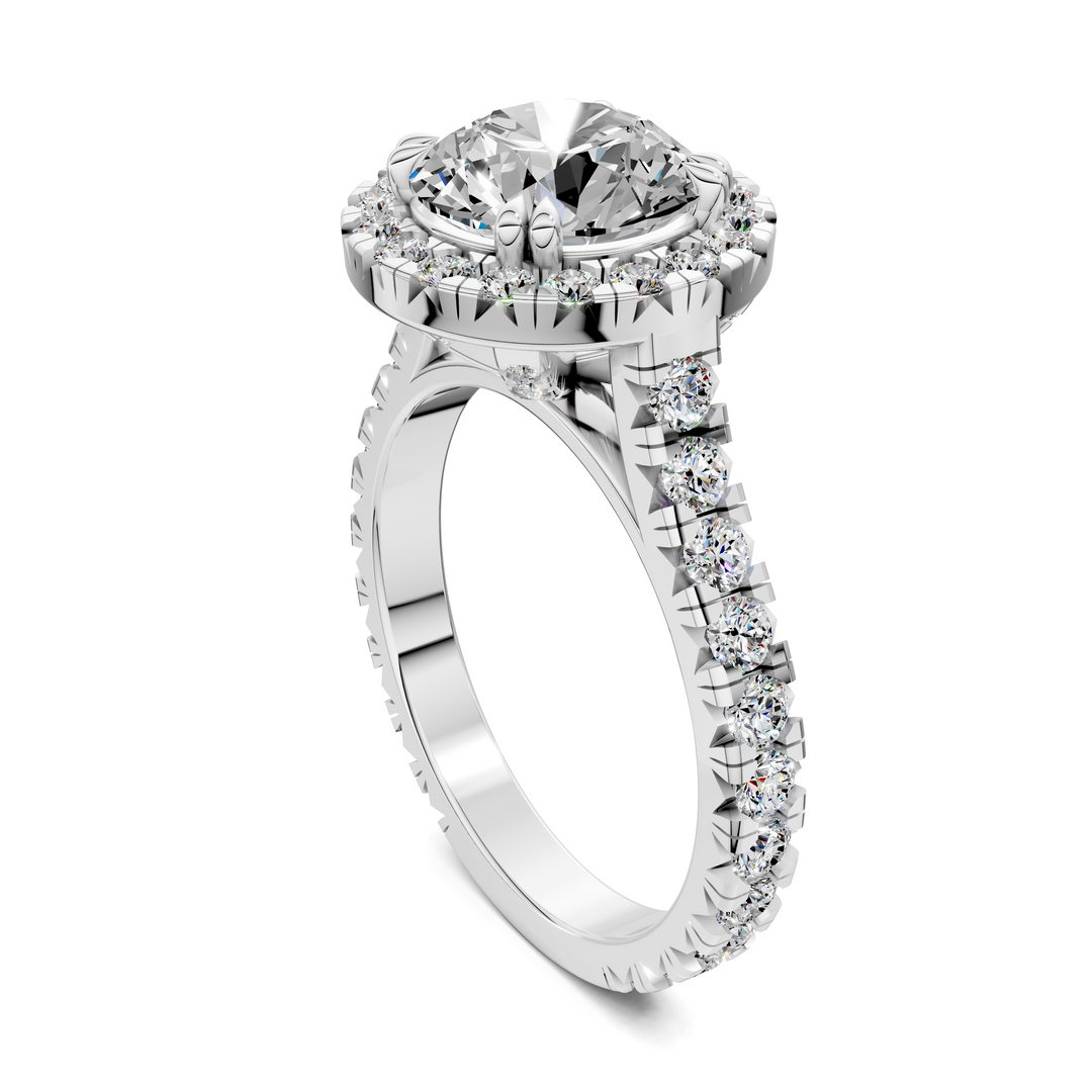 Kiana Halo Cathedral Ring