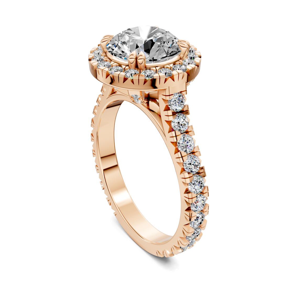 Kiana Halo Cathedral Ring