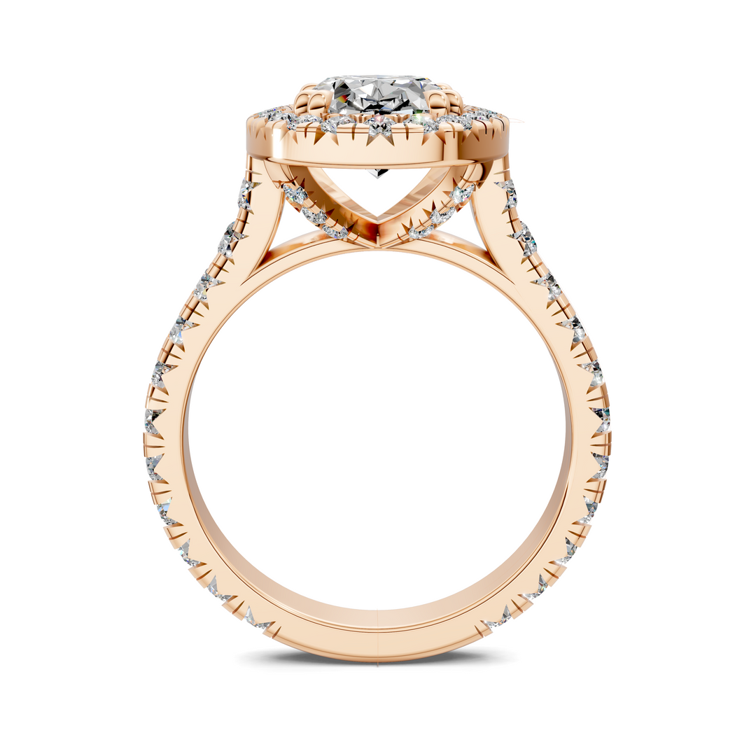 Kiana Halo Cathedral Ring