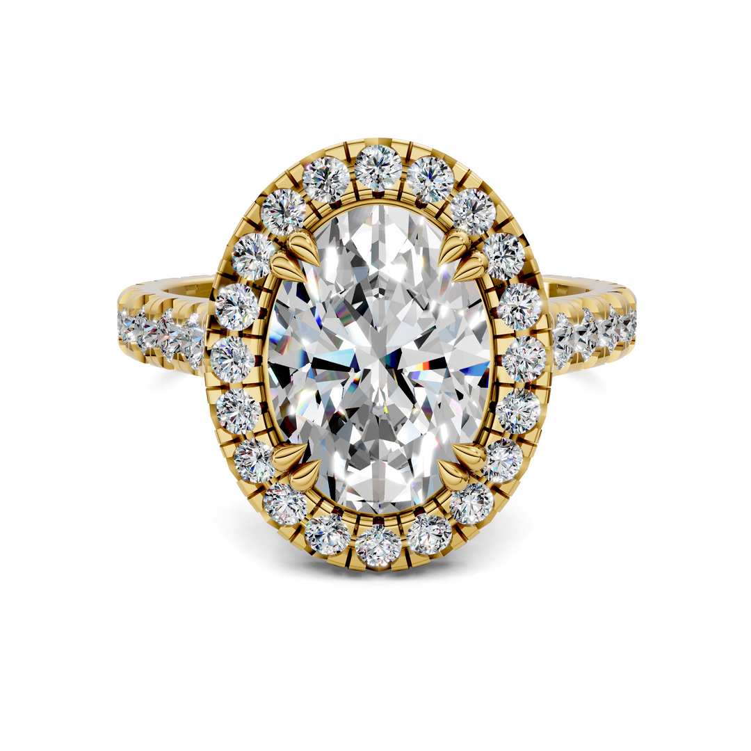 Kiana Halo Cathedral Ring