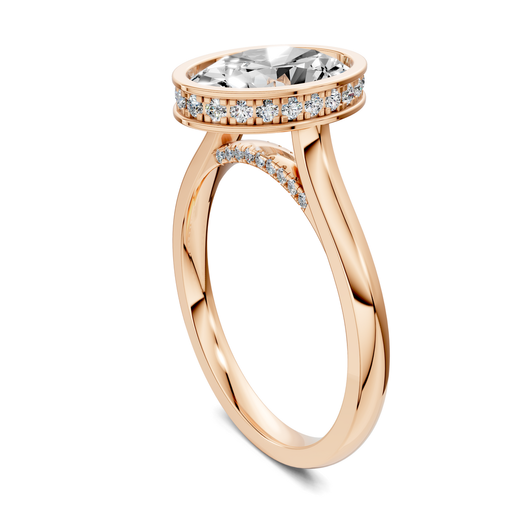 Jazmin Bezel Halo Ring