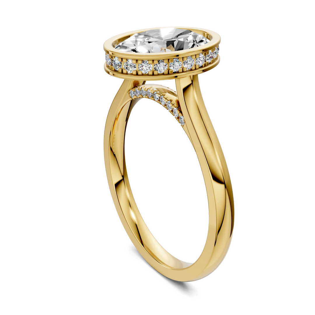 Jazmin Bezel Halo Ring