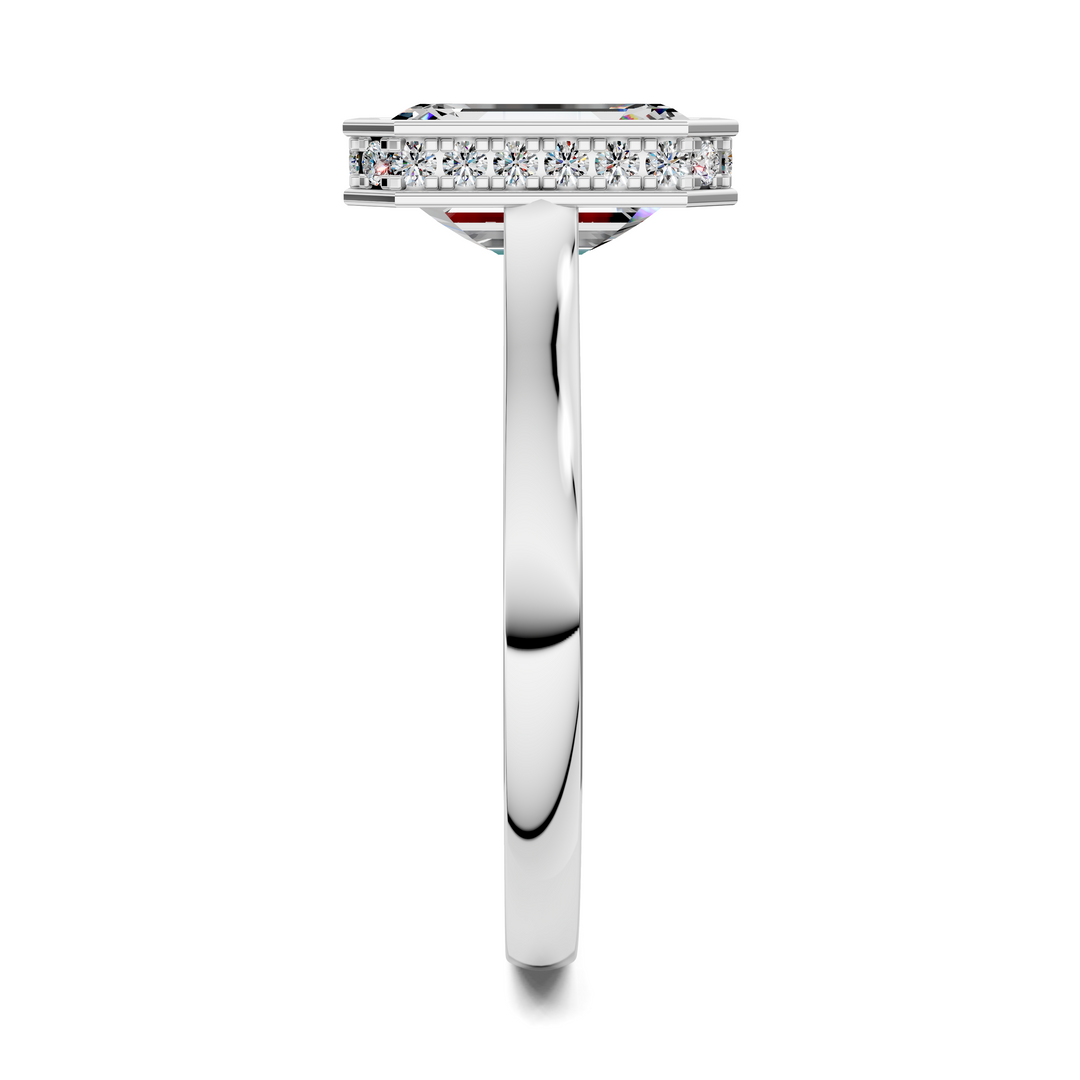 Jazmin Bezel Halo Ring