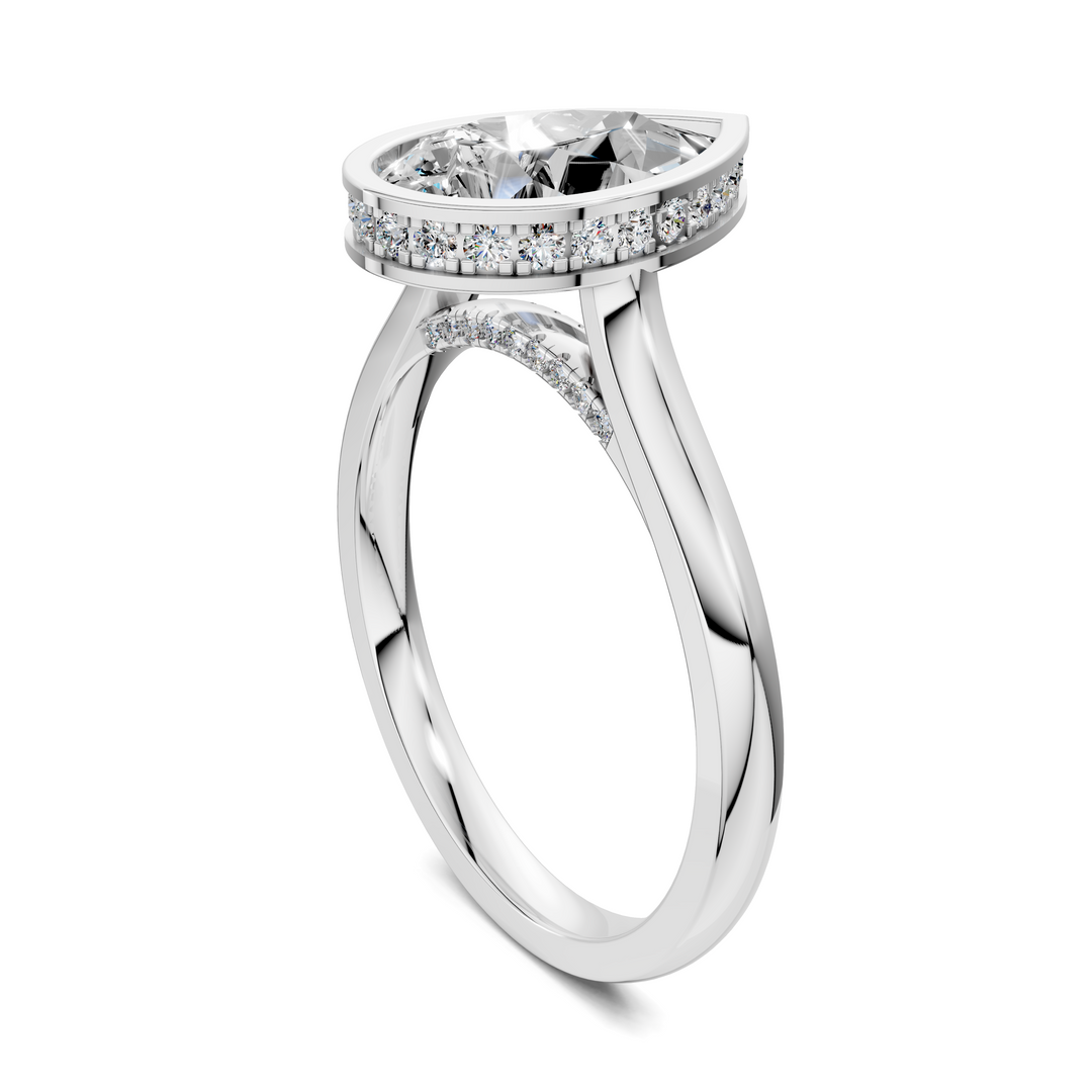 Jazmin Bezel Halo Ring