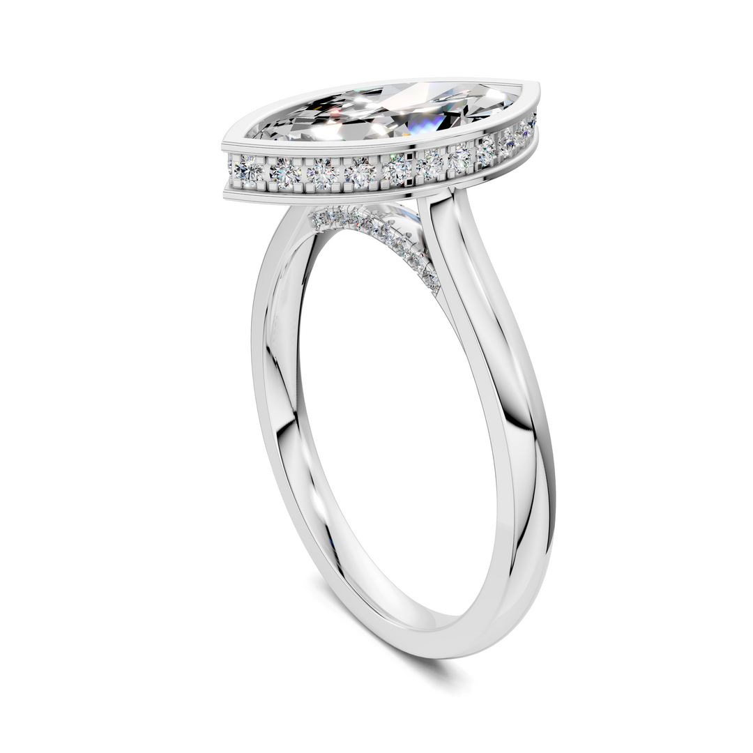 Jazmin Bezel Halo Ring