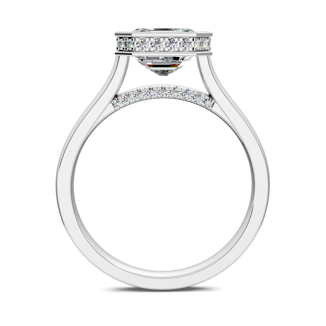 Jazmin Bezel Halo Ring