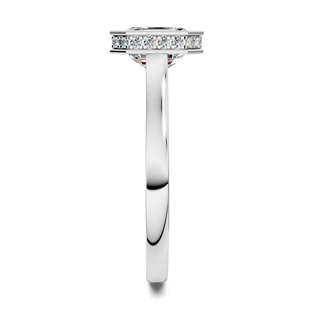 Jazmin Bezel Halo Ring