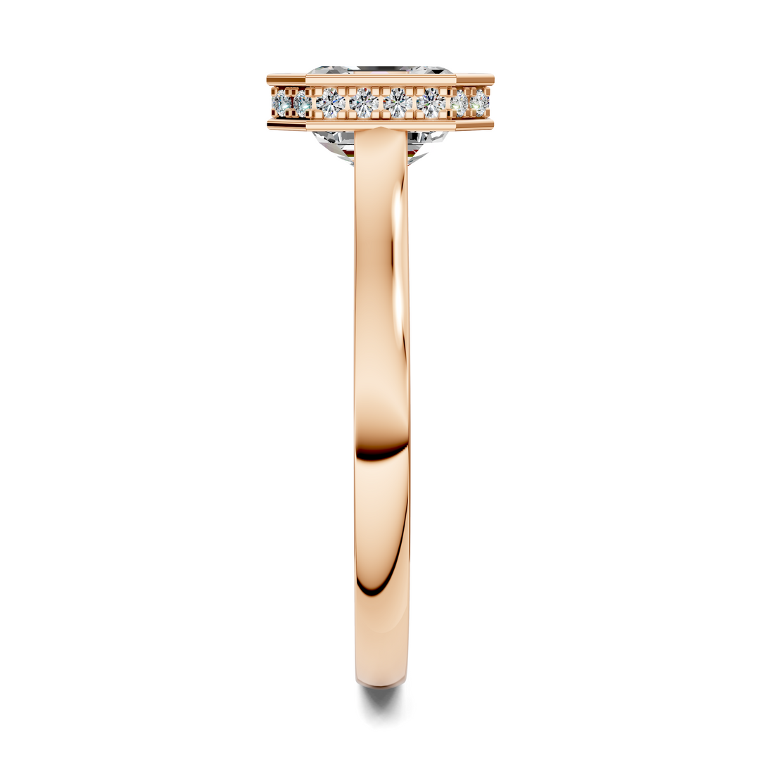 Jazmin Bezel Halo Ring