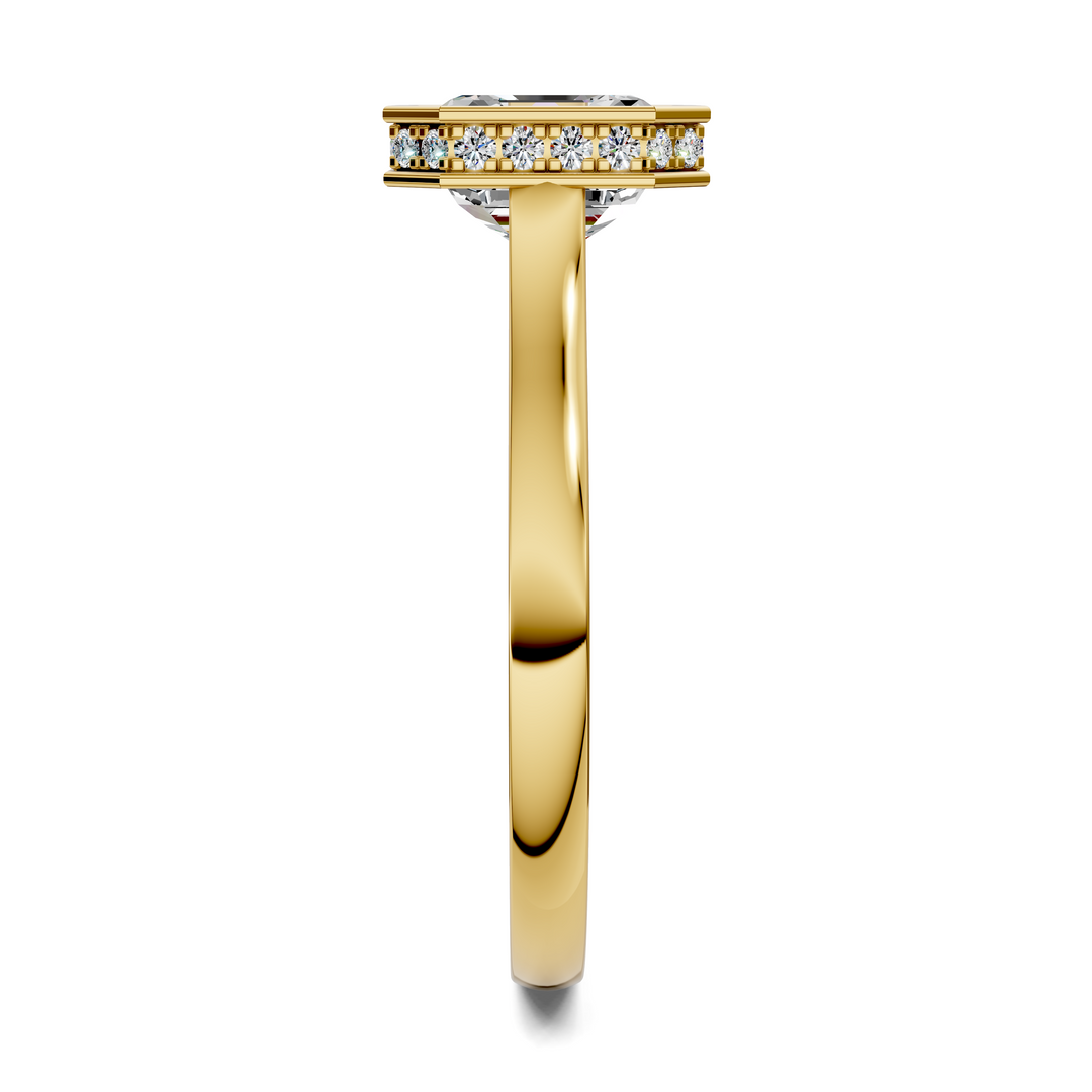 Jazmin Bezel Halo Ring