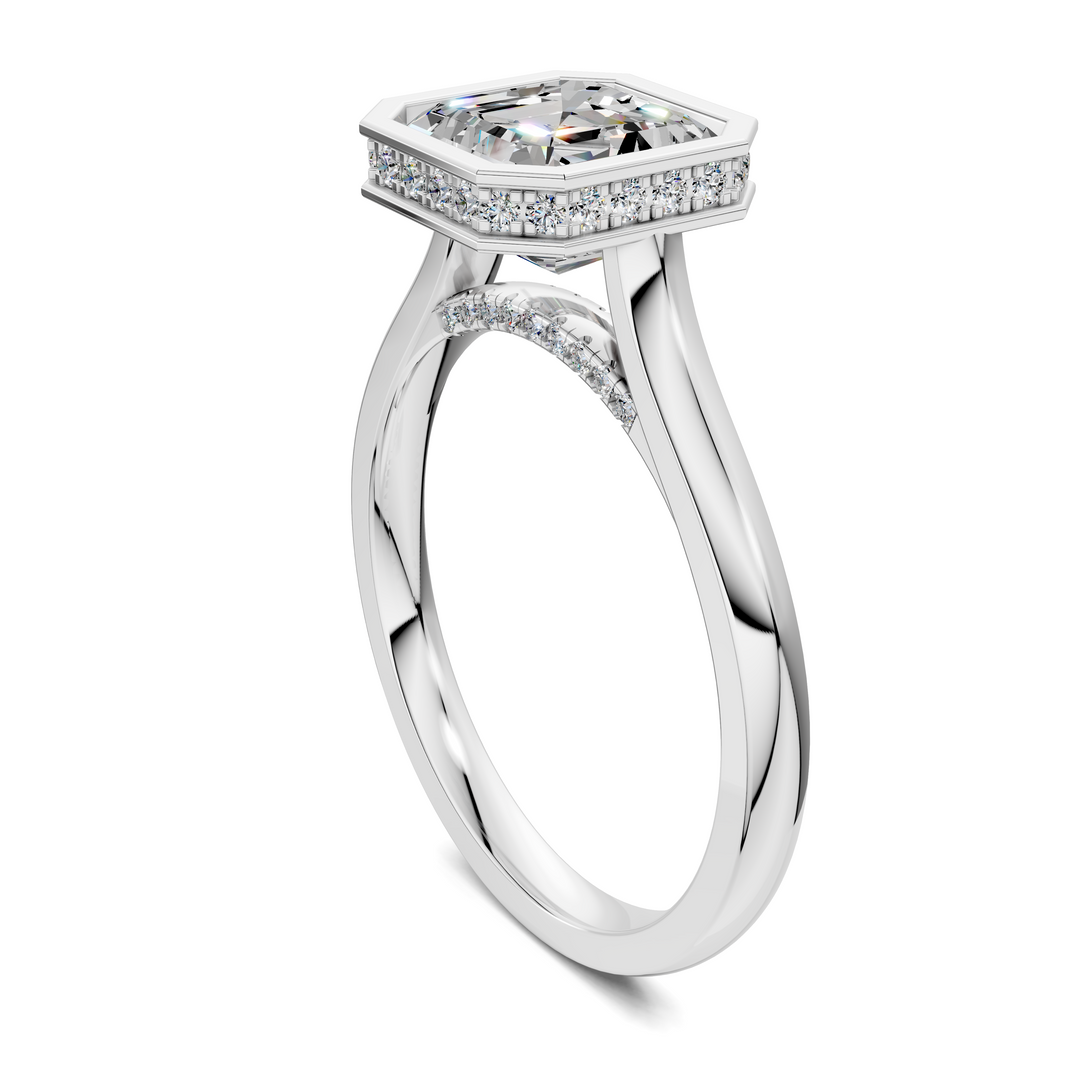 Jazmin Bezel Halo Ring