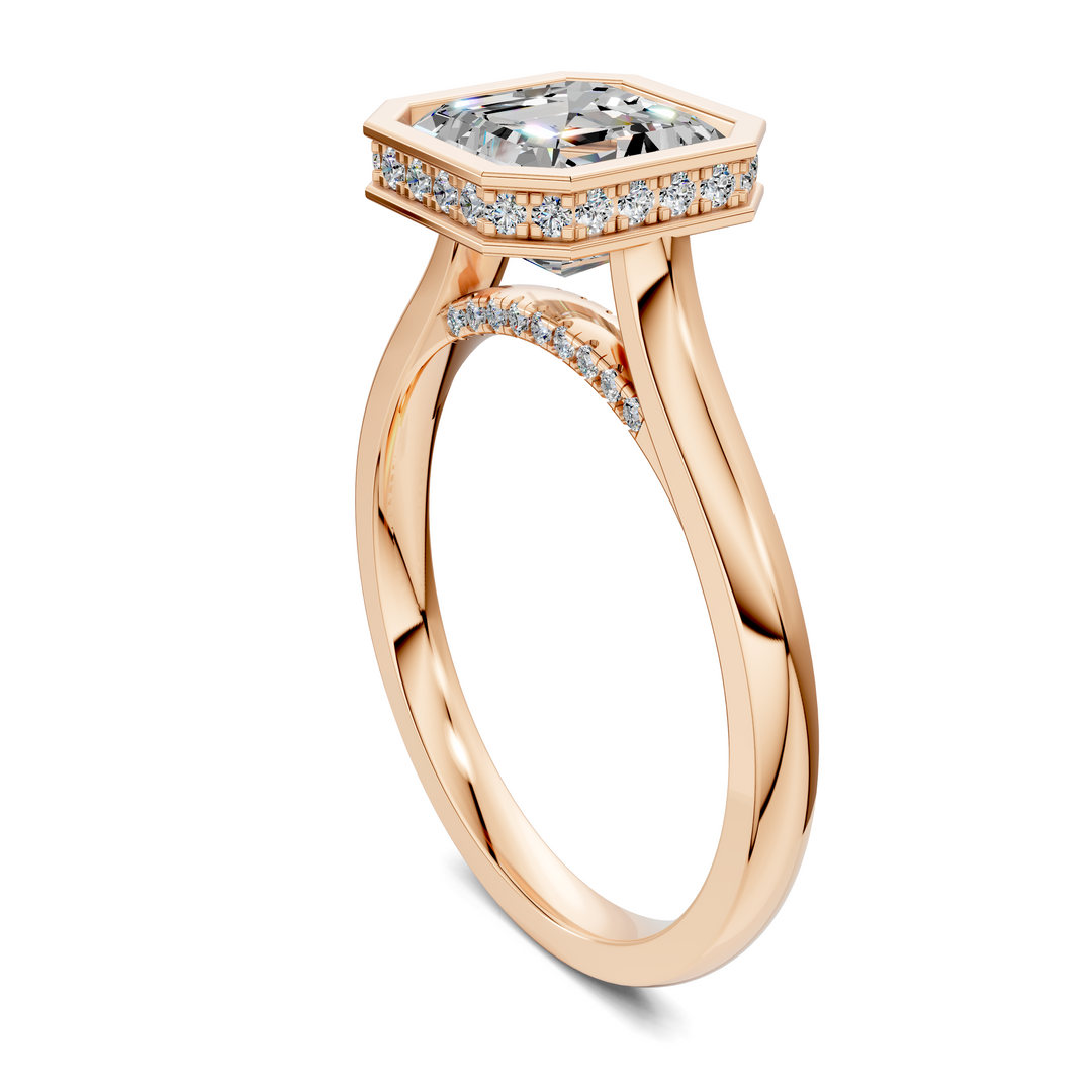 Jazmin Bezel Halo Ring