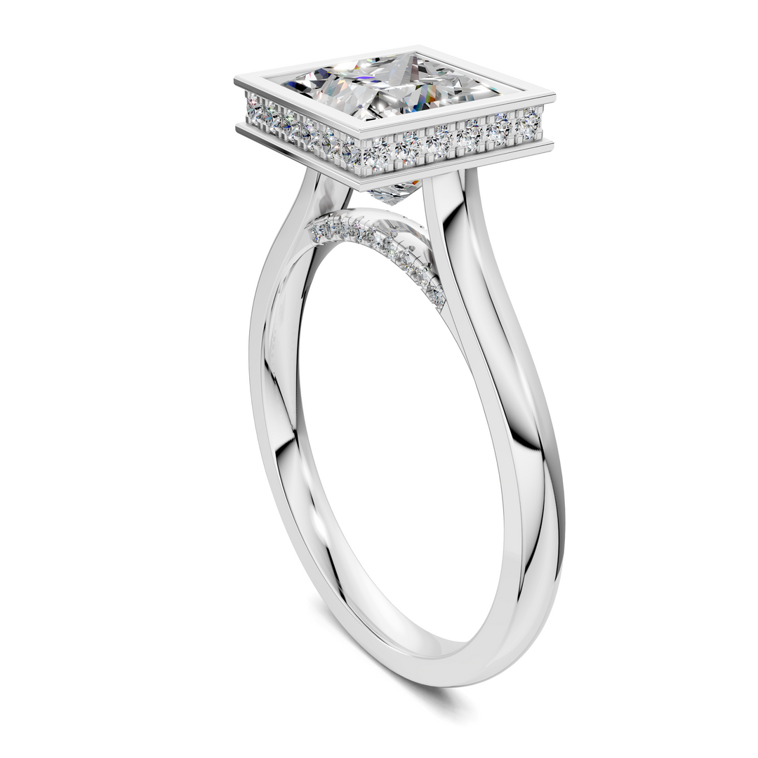 Jazmin Bezel Halo Ring